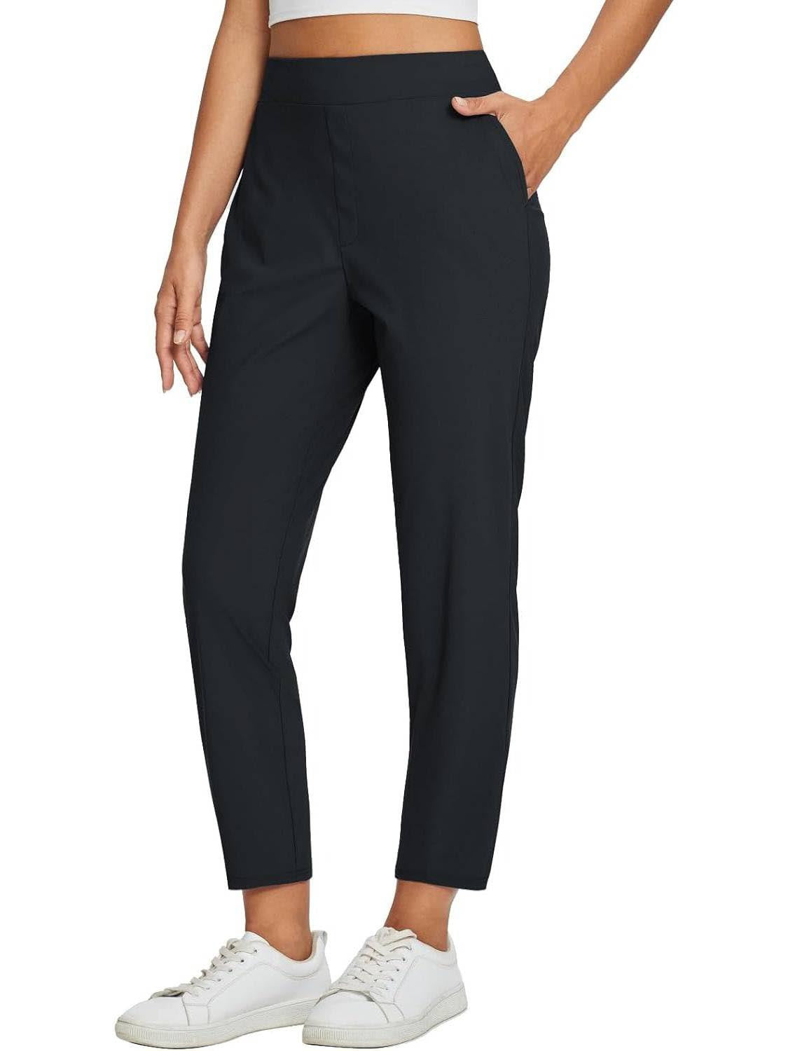 Pantalon casual de poche élastique à haute portée pour femmes d'été