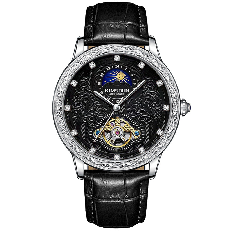 Tourbillon Montre mécanique haut de gamme hommes d'affaires