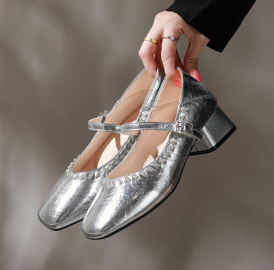 Women's Two-Way Rhinestone Strap Mary Janes