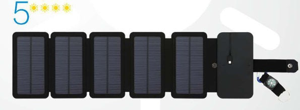 Chargeur de panneau solaire pliant extérieur Portable 5V 2.1A Appareils de sortie USB Camp Randonnée Backpa