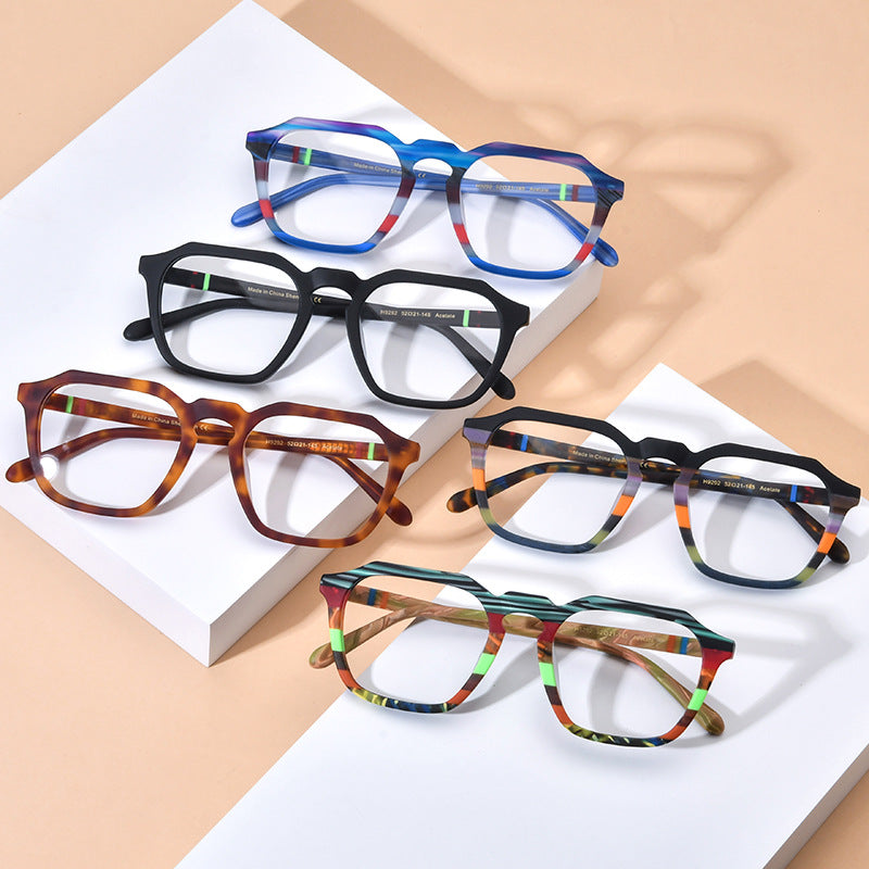 Cadres en verre carré multicolore pour femmes