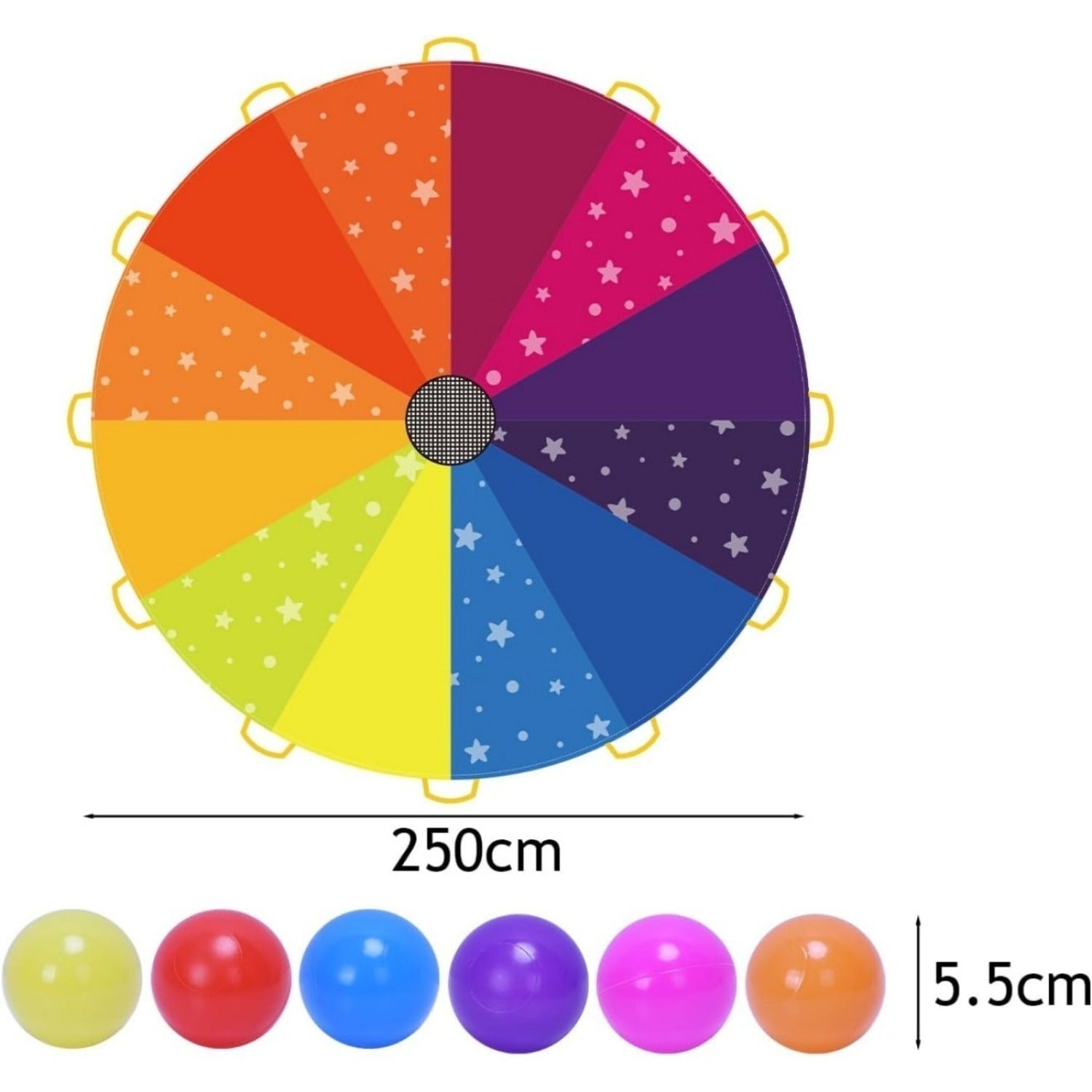Serviette avec 12 boules – Jouet extérieur actif pour l'été et les loisirs