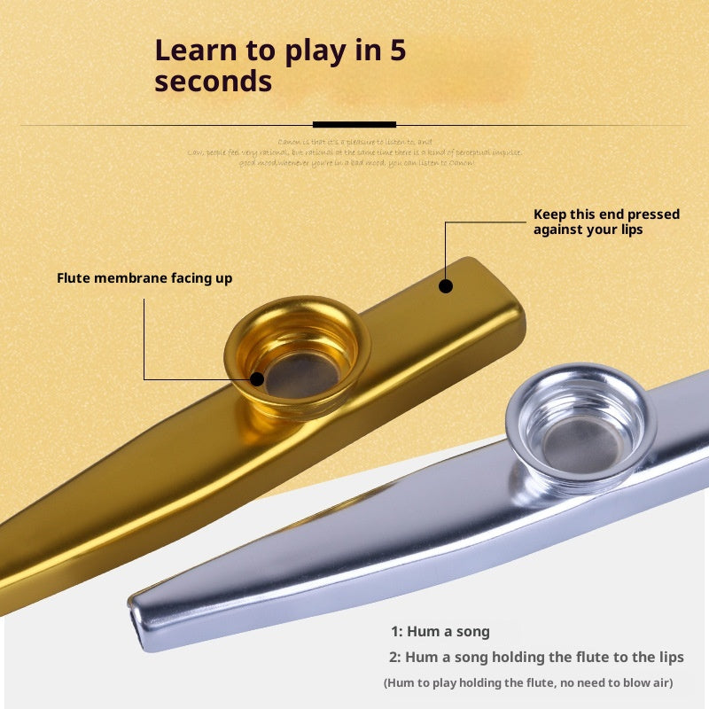 Débutant Kazoo Metal KAZOO Guitar Ukulele Petit Instrument