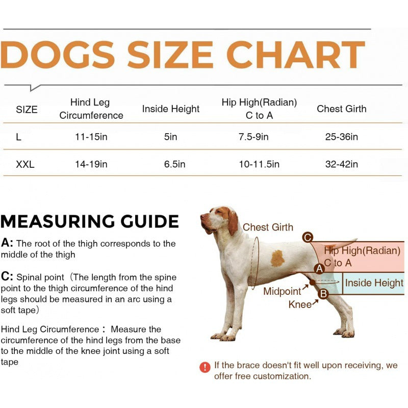 Dog Hip Joint Support Knee Brace Comfortable and Breathable Chest Harness