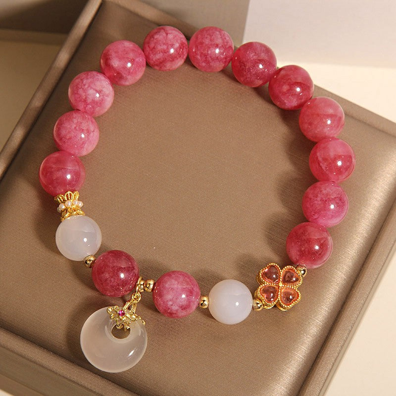 Bracelet en cristal Tourmaline en poudre de pierre naturelle pour les femmes