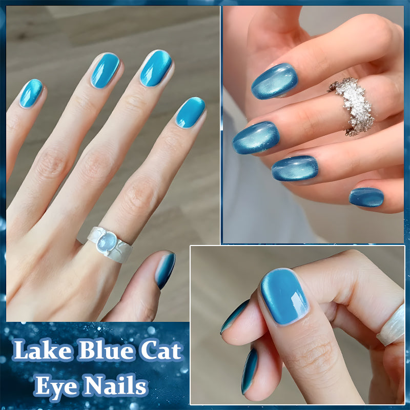 MS RAINBOW AURORA CAT EYE GEL 01 12ML bleu lac Shimmer cristal Chat oeil UV gel de ongles facile M