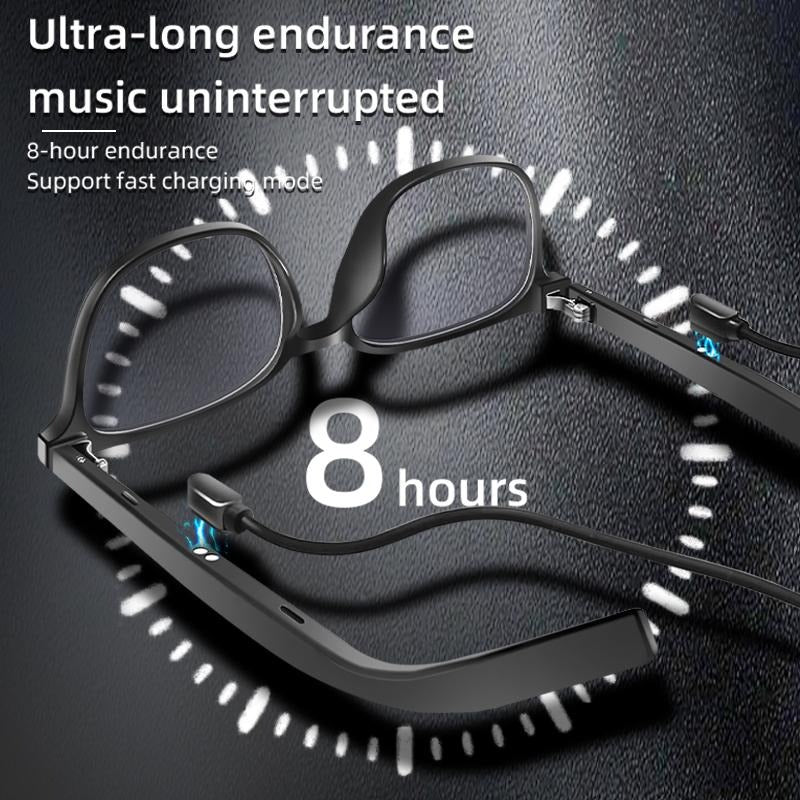 AI Smart Bluetooth Glasses with Interchangeable Magnetic Lenses - UV&Blue Light&Night Vision