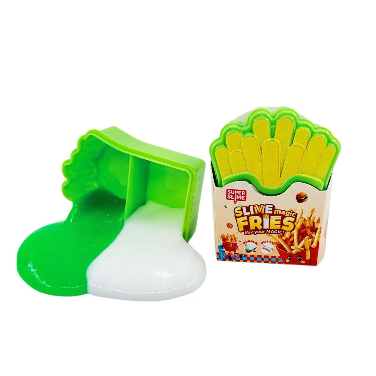 Simulation French Fries Box Crystal Slime Toy