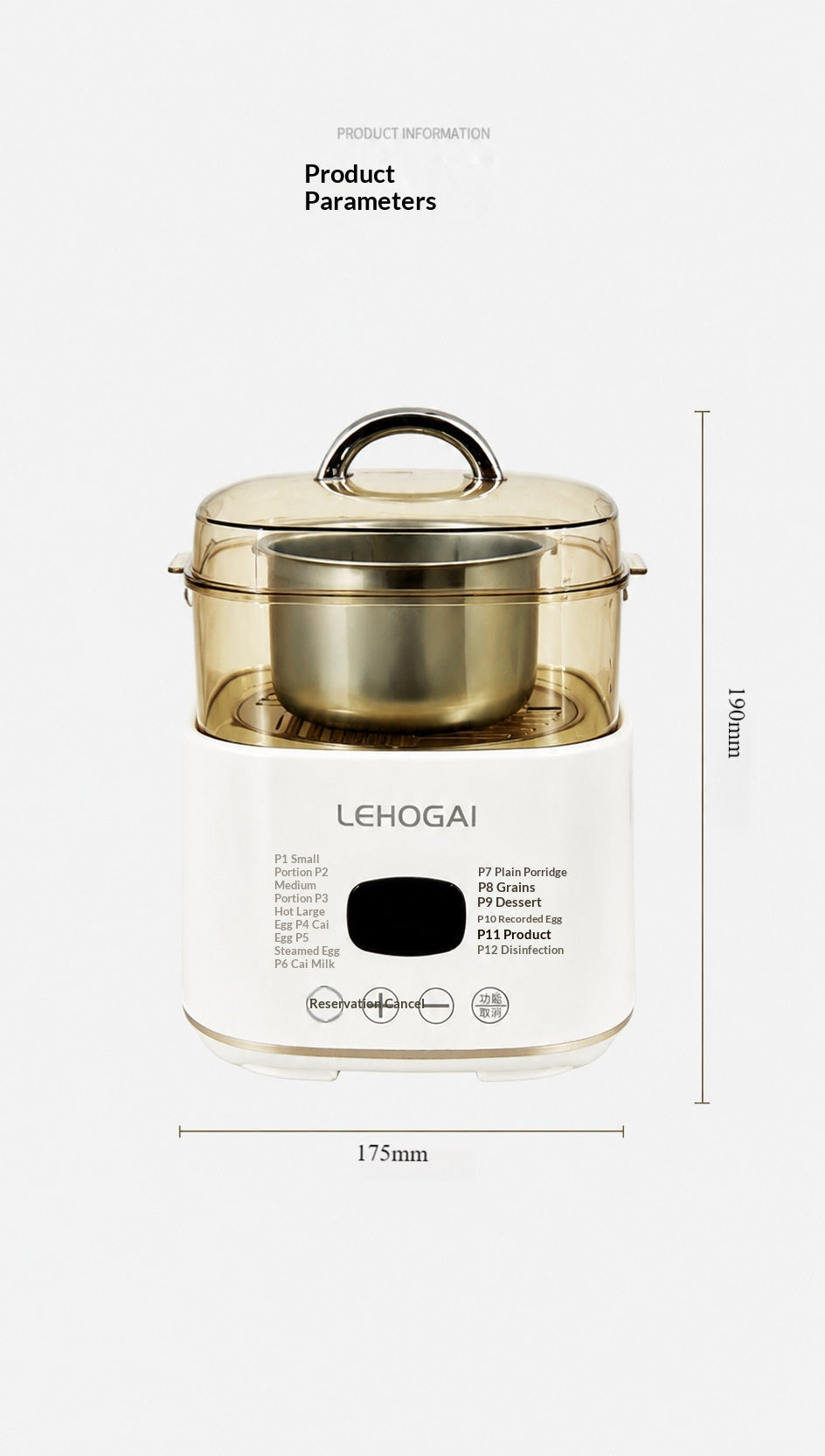 Steam-and-Stew Compact All-in-One Electric Steamer