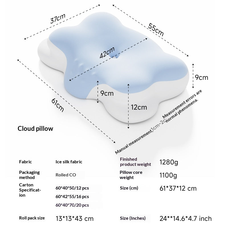Oreiller Amazon Cloud pour le soutien des épines cervicales et un meilleur sommeil