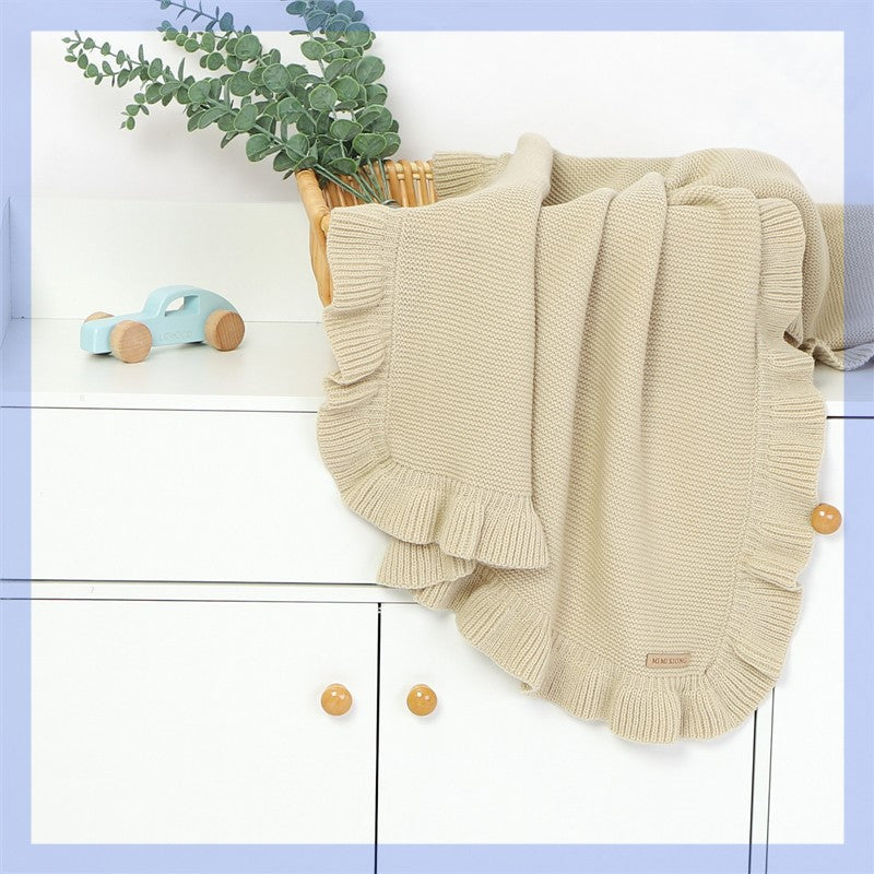Couvertures de bébé tricotées Newborn Swaddle Wrap Ruffle