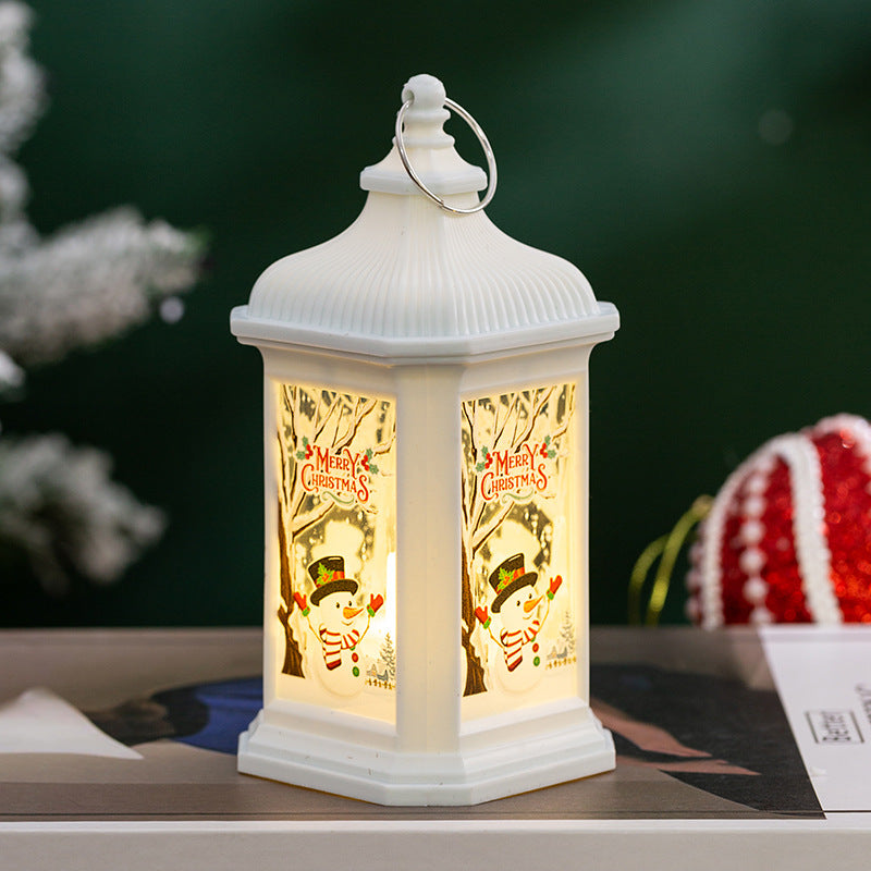 Décorations de Noël Props Bougie Led Lampe à Vent Lampe à Suspension de Noël Portable Nig