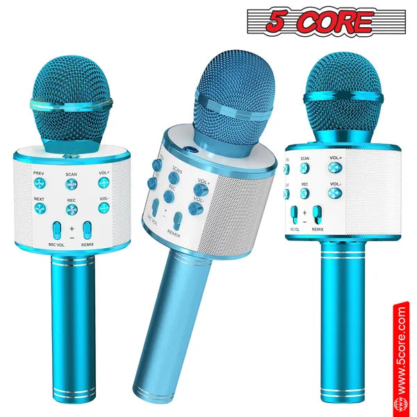 5 microphone sans fil sans fil Karaoke Mic avec haut-parleur 3 en 1 portable Bluetooth Microfono In