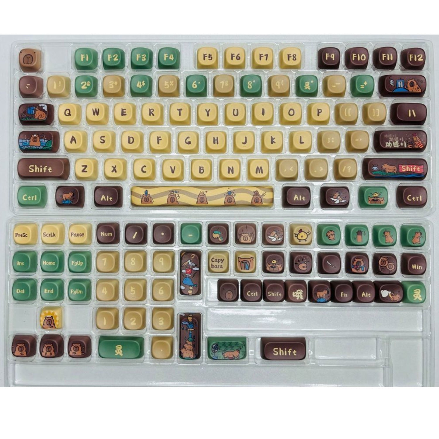 Capabala PBT Girl MOA Hauteur Mécanique Keyboard Keycaps 130 Key Set