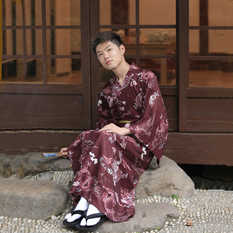 Kimono japonais épais sans ride pour hommes