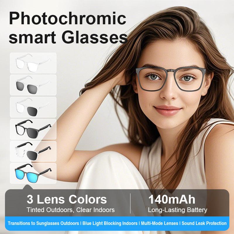 Ai Traduction Smart Glass Photochromique Bluetooth sans fil
