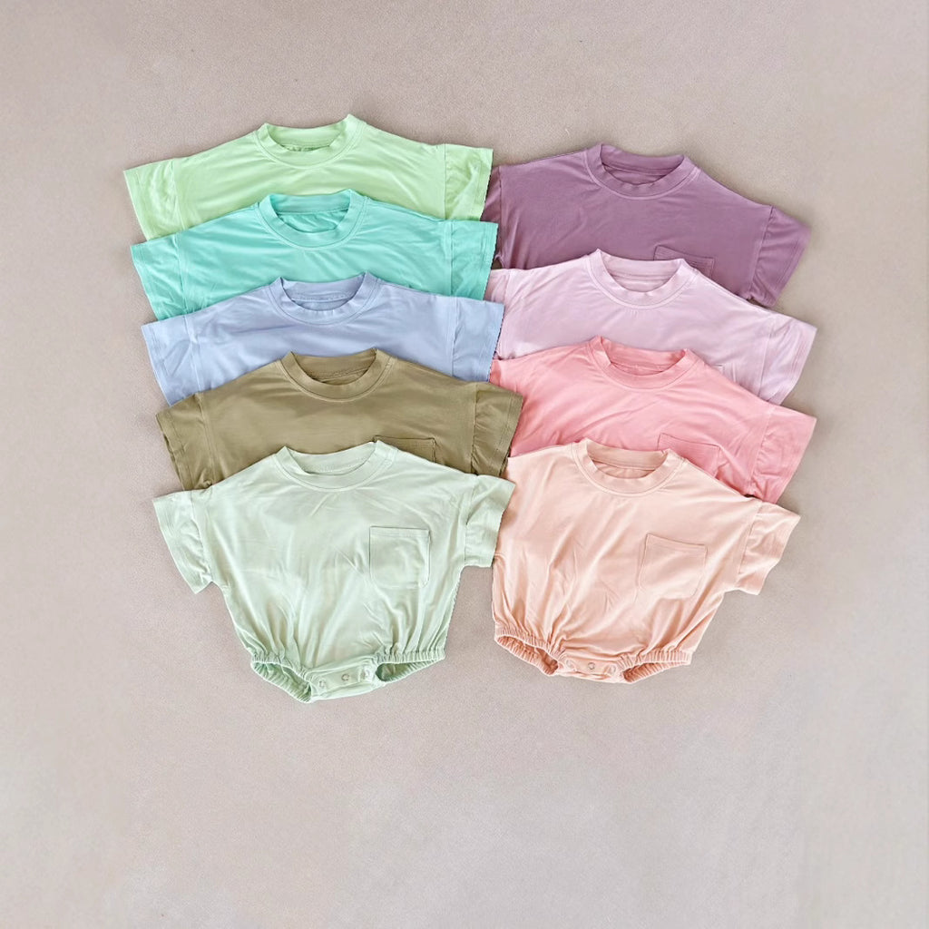 Bébé Romper naturel Bamboo fibre de style mince