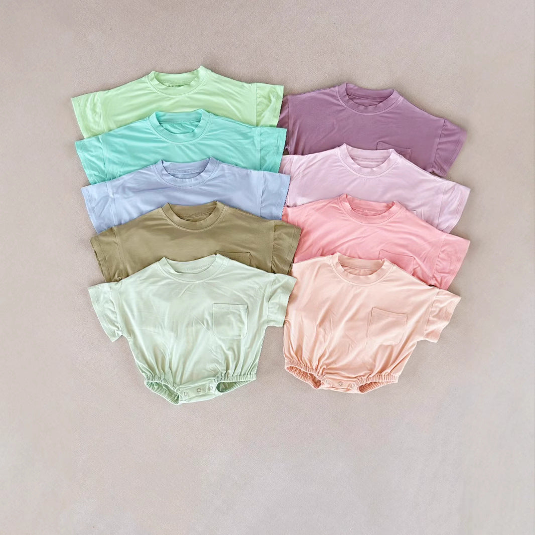 Bébé Romper naturel Bamboo fibre de style mince