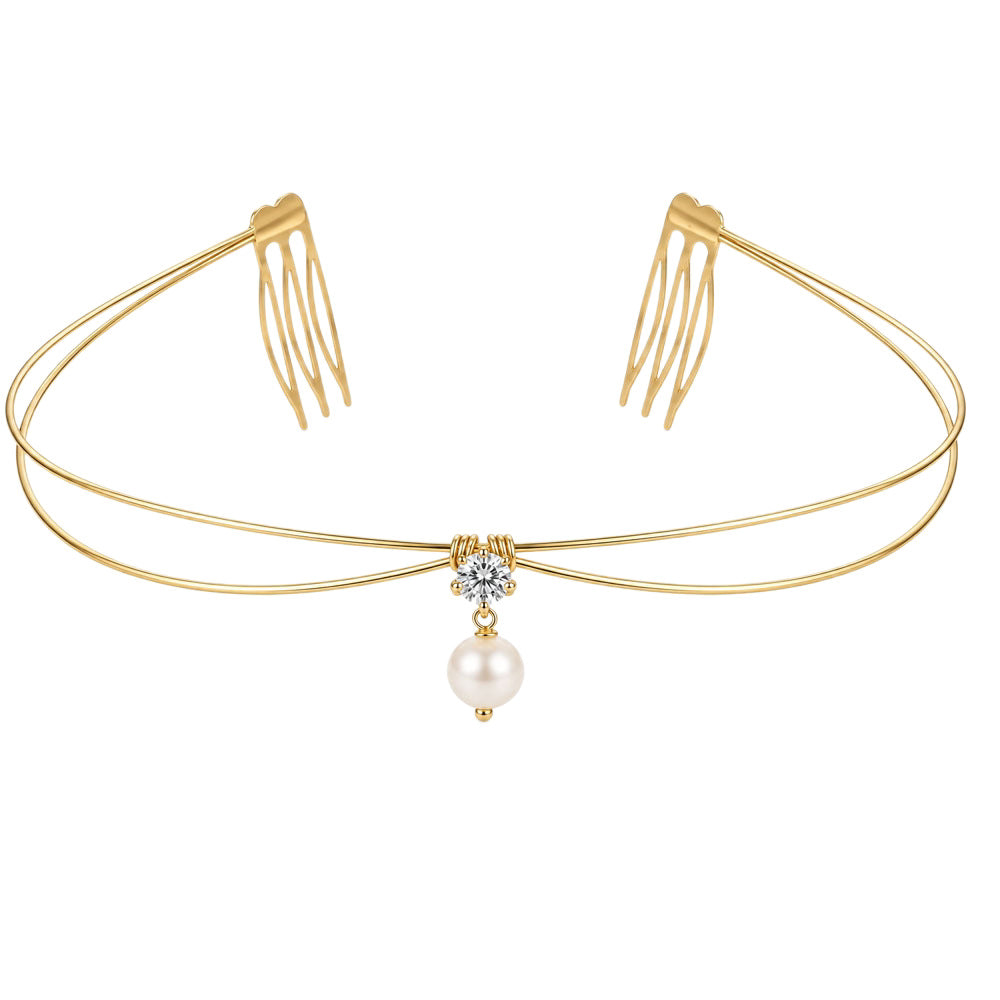 Retro Pearl Strass Headband Accessoire capillaire pour femmes