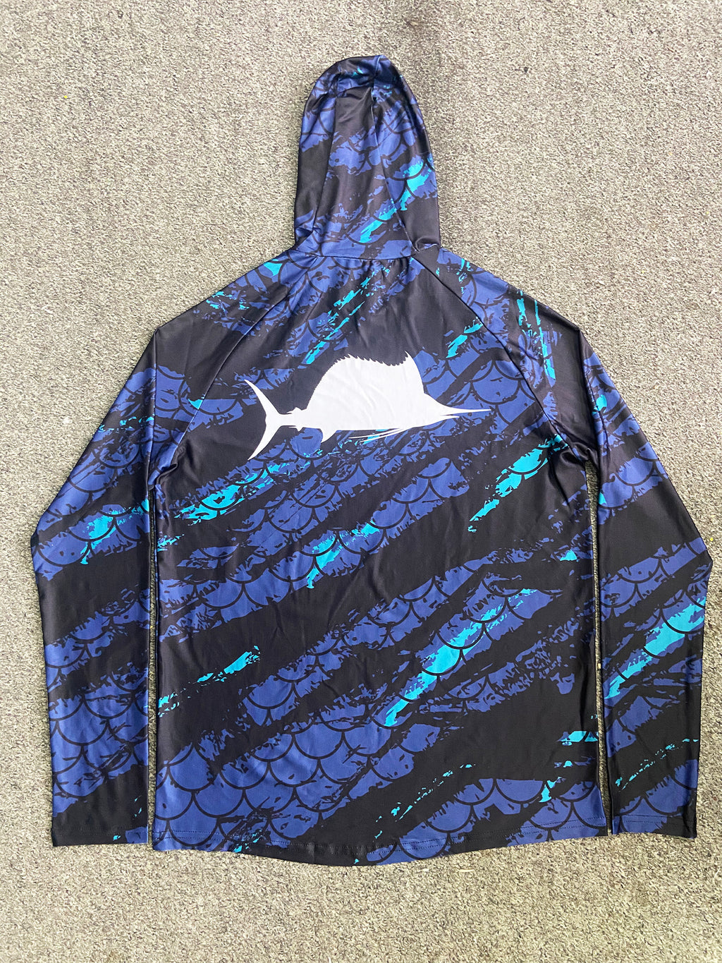 Pêche Hoodie UPF 50 anti UV voile chemise Surf couverture visage cou été hommes manches longues
