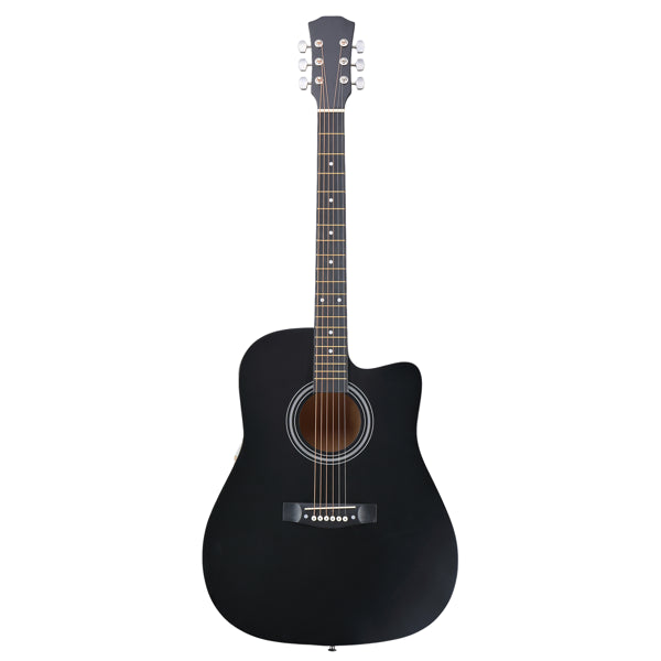 Guitare acoustique noir mat de 41 pouces en forme de barrique avec choix