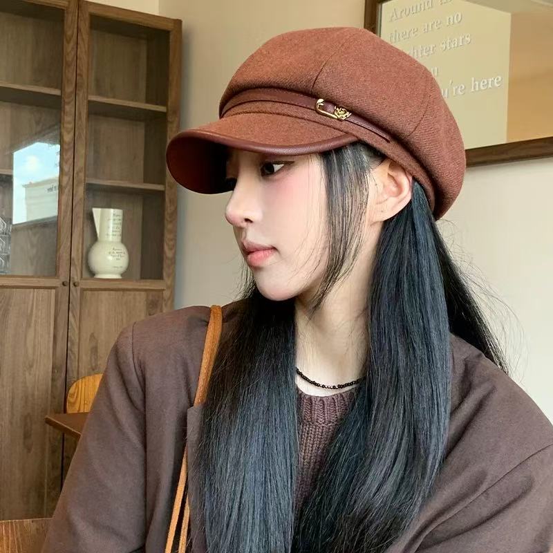 Retro Artistic Black Cap Beret de style japonais