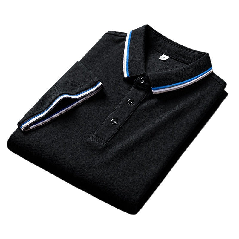 Polo d'affaires à manches courtes homme avec un collier tournant