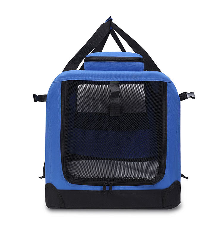 3-Porte pliant soft Dog Crate avec sac de transport et lit polaire
