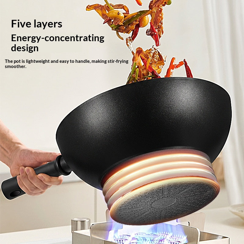 Pane de friture antiadhésive pour la cuisine à domicile épais et léger