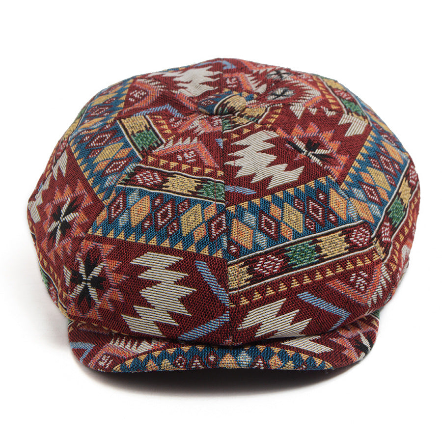 Chapeau octagonal de style ethnique bohème