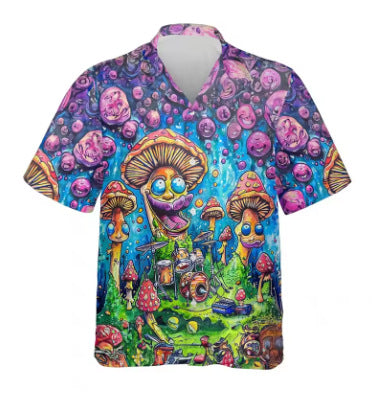 Chemise Homme imprimé en 3D avec motif abstrait haut de plage