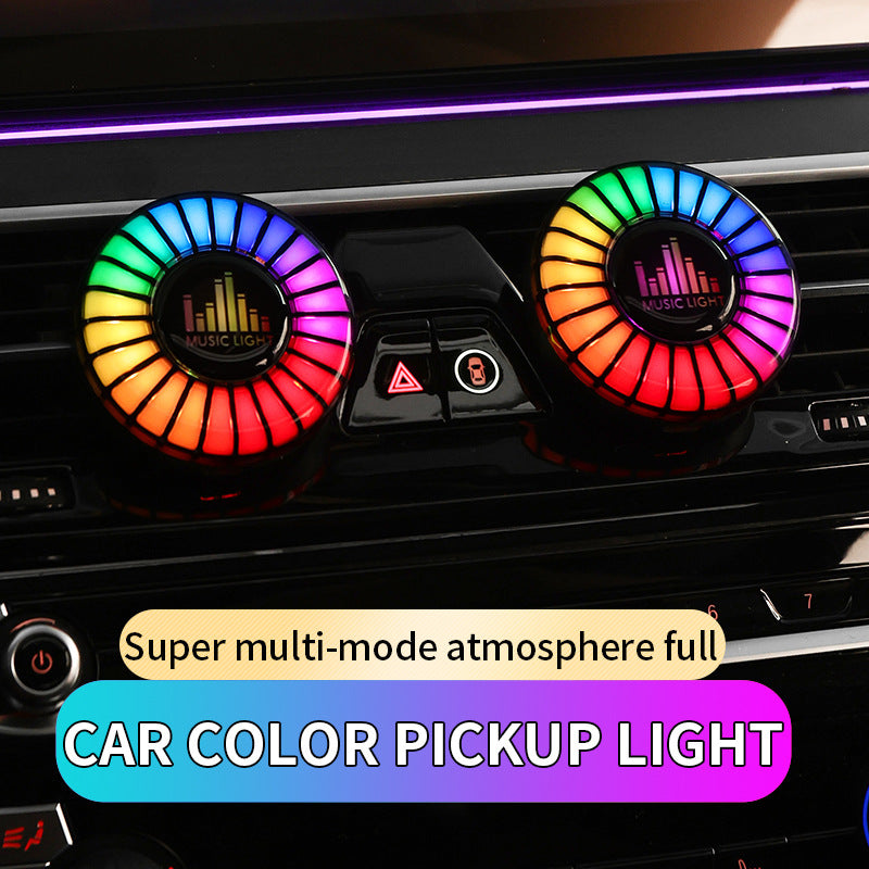Automobile Aromatherapy Air Vent Acolight Light Pickup Voice Control Rhythm Lampe