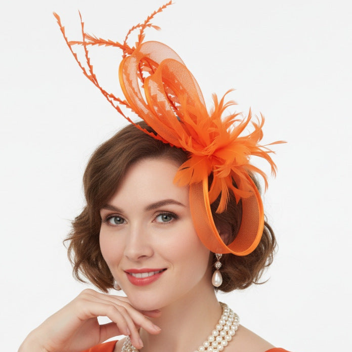 Creative Retro Élégant vert plume cheveux accessoire