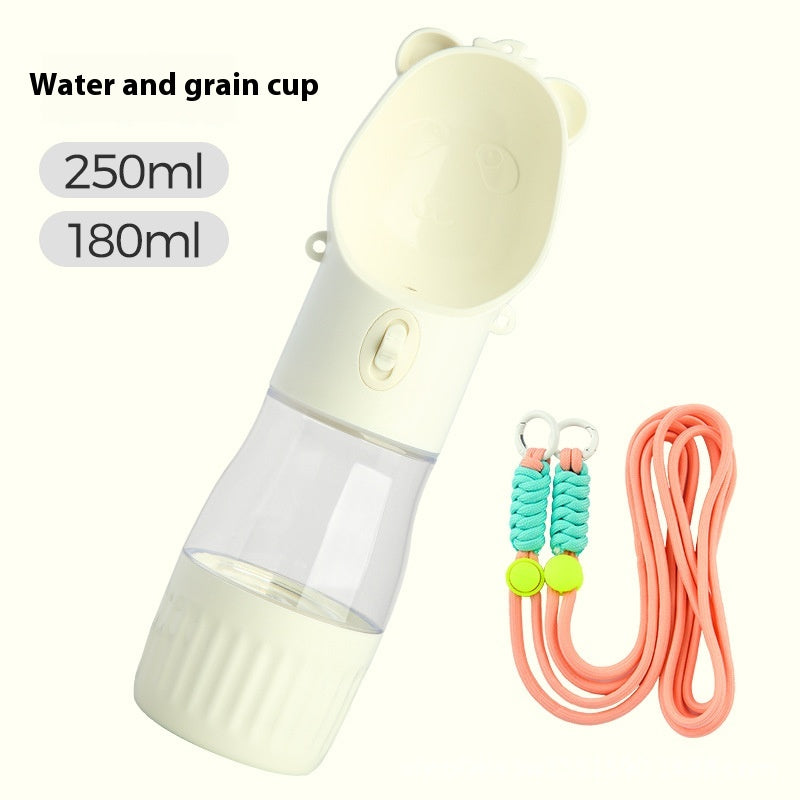 2 en 1 Bouteille d'eau pour chien portable pour petits grands chiens Chat extérieur puppy à l'épreuve des fuites