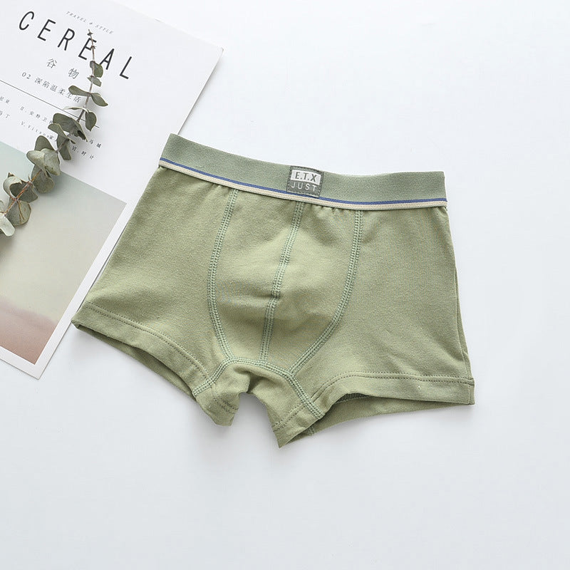 Cinq paquets de sous-vêtements en coton pour enfants respirant