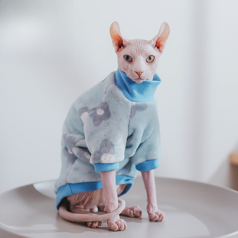 Vêtements d'animaux de compagnie en flanelle chaude épais doublés de polaire