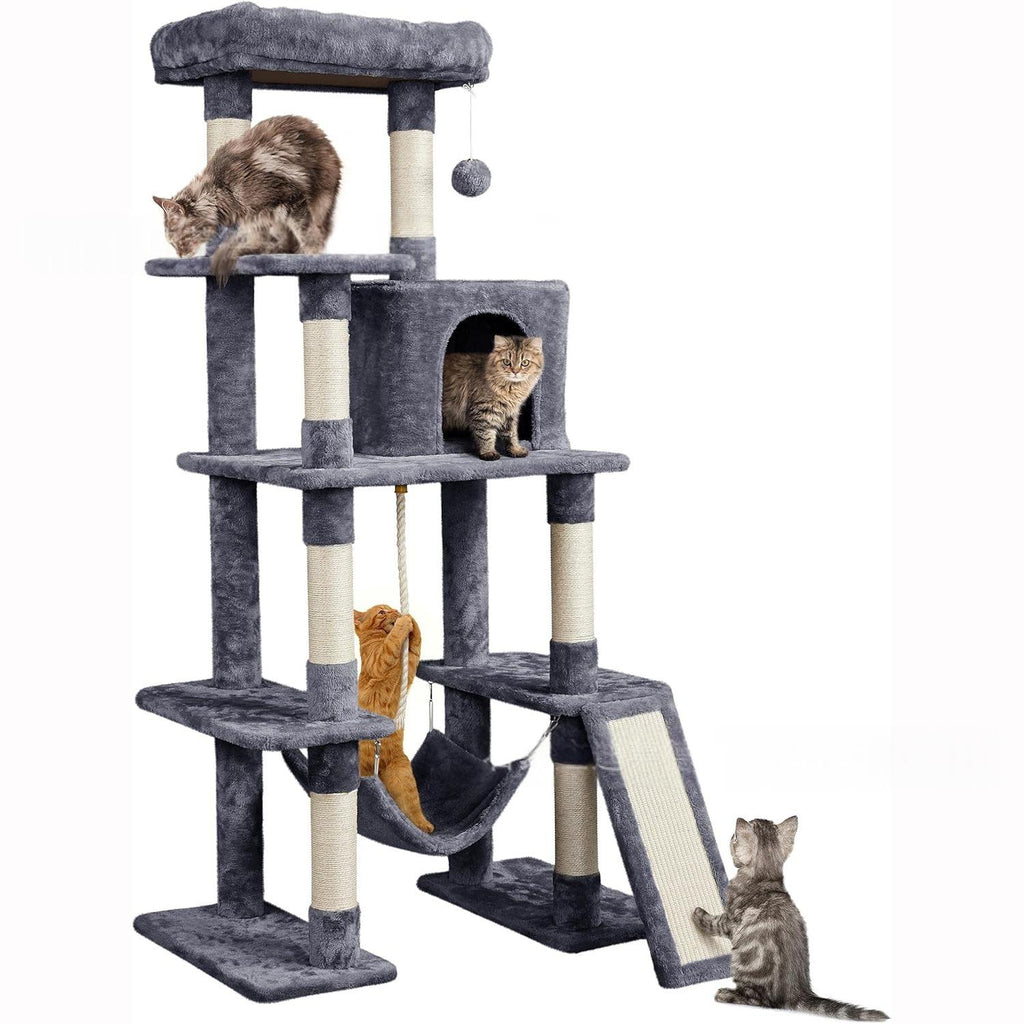Chat lit de scratching poste et arbre de chat tout dans un seul jouet chat