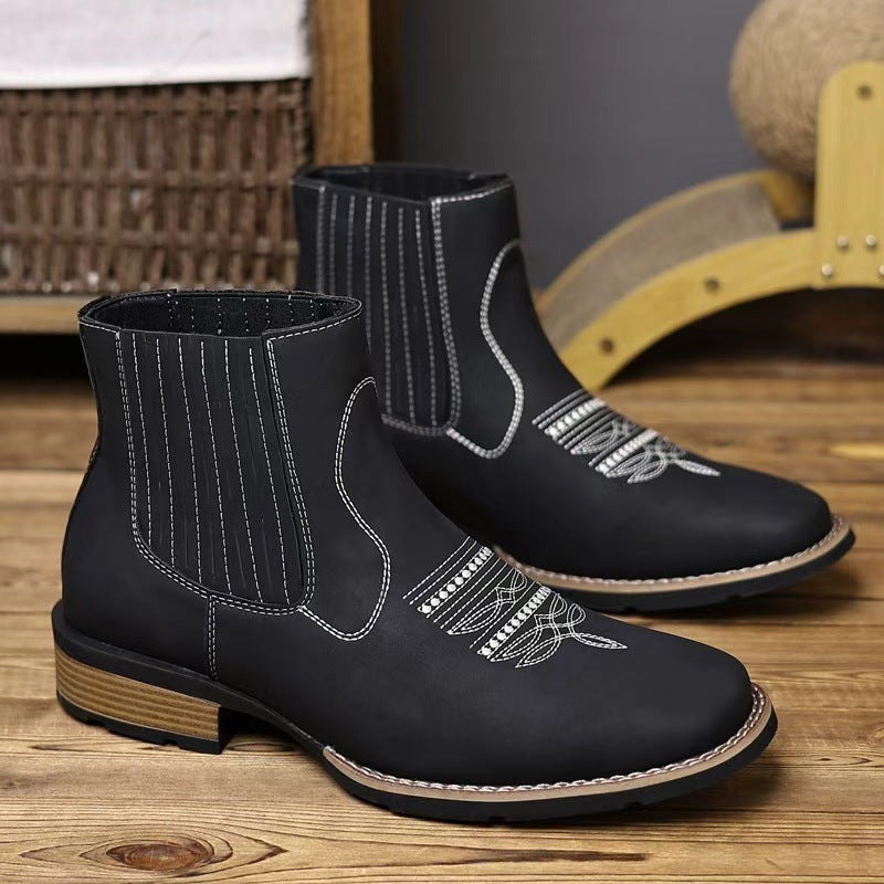 Brodé cheville hommes hauts Martin Bottes