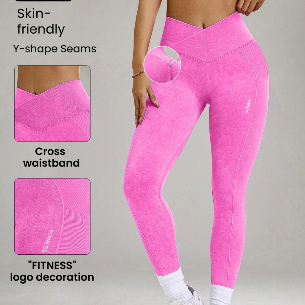 Pantalons de yoga serrés sans couture à lame de sable