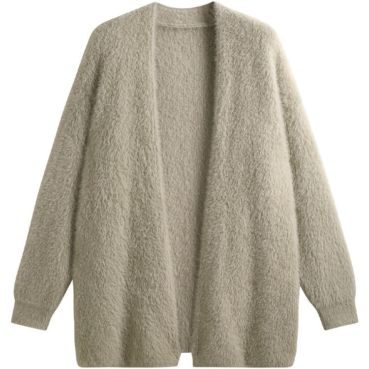 Cardigan tricoté d'automne Épais