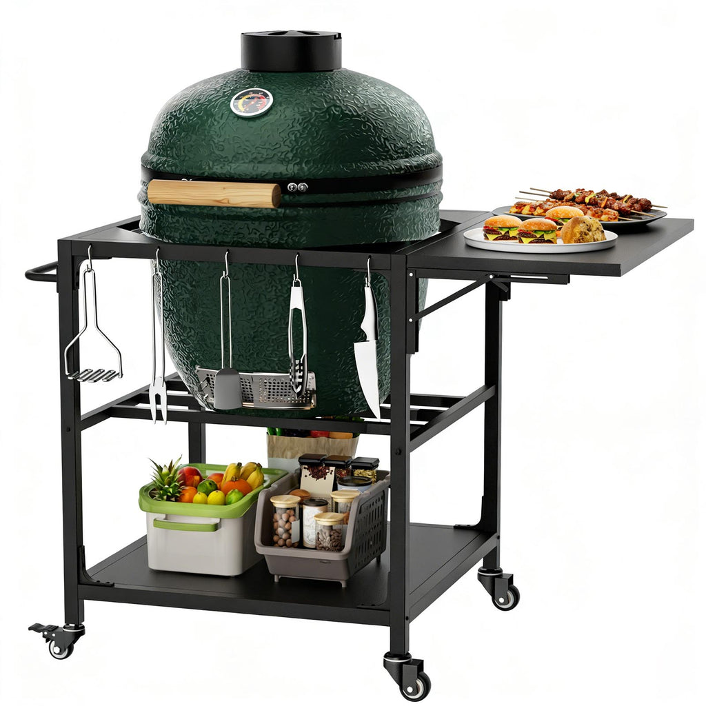 Table de grill extérieur pour Big Green Egg Style BBQ