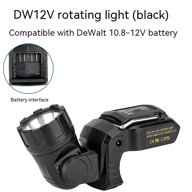 Lampe de poche rotative universelle LED rechargeable
