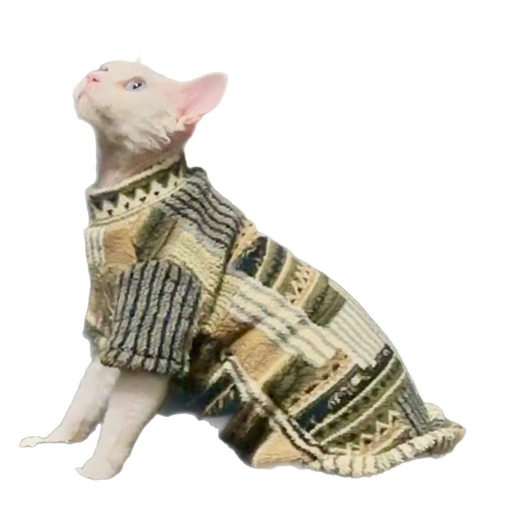 Vêtements de chat épaississants en fourrure doublés de polaire pour la chaleur