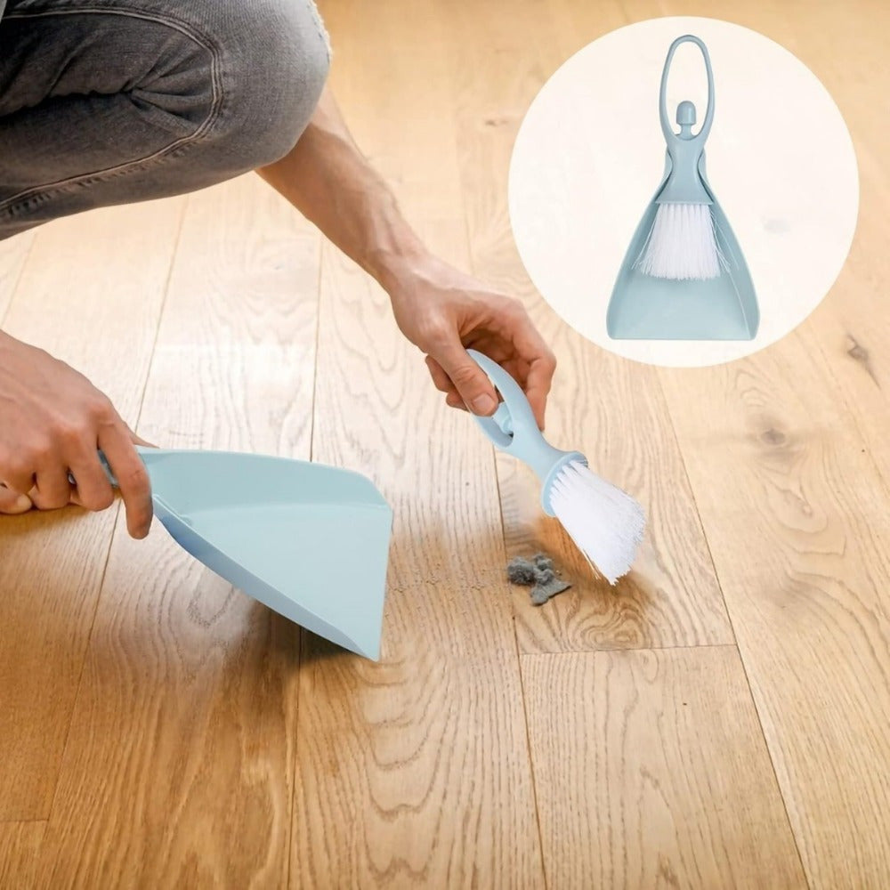 Ensemble de nettoyage ménager 35 pièces en bleu – Ensemble complet avec balai