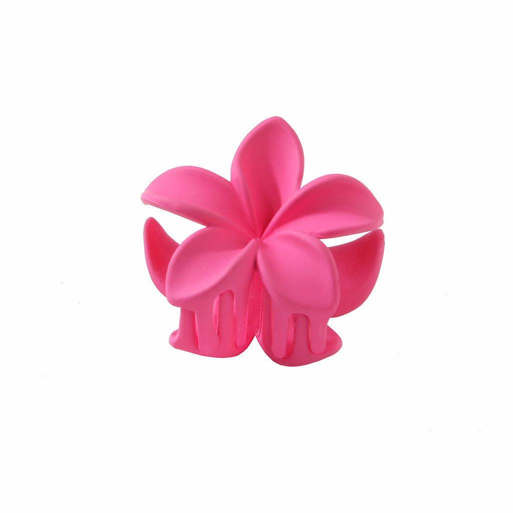 Candy Color Red Feather Solid Color Plastic Flowers Hair Clips