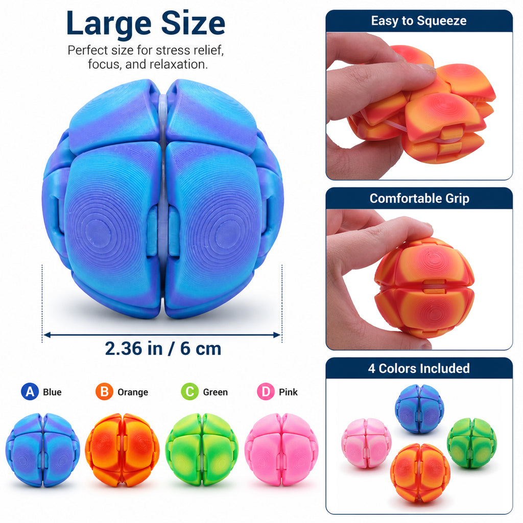 4 Pack Grandes boules de Sphère Fidget