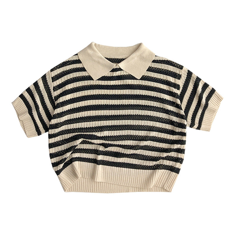 T-shirt à manches courtes de style Western Hollow pour enfants