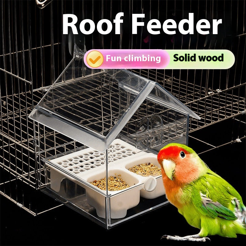 Pivoine Parrot Feeder Villa Transparent