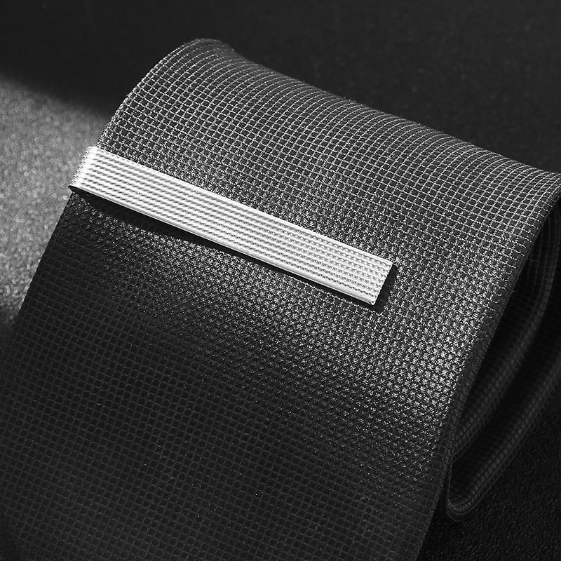 Fashionable un-mot Clip Tie couleur unie simple Elégant quotidien Mode Mariée Tie D
