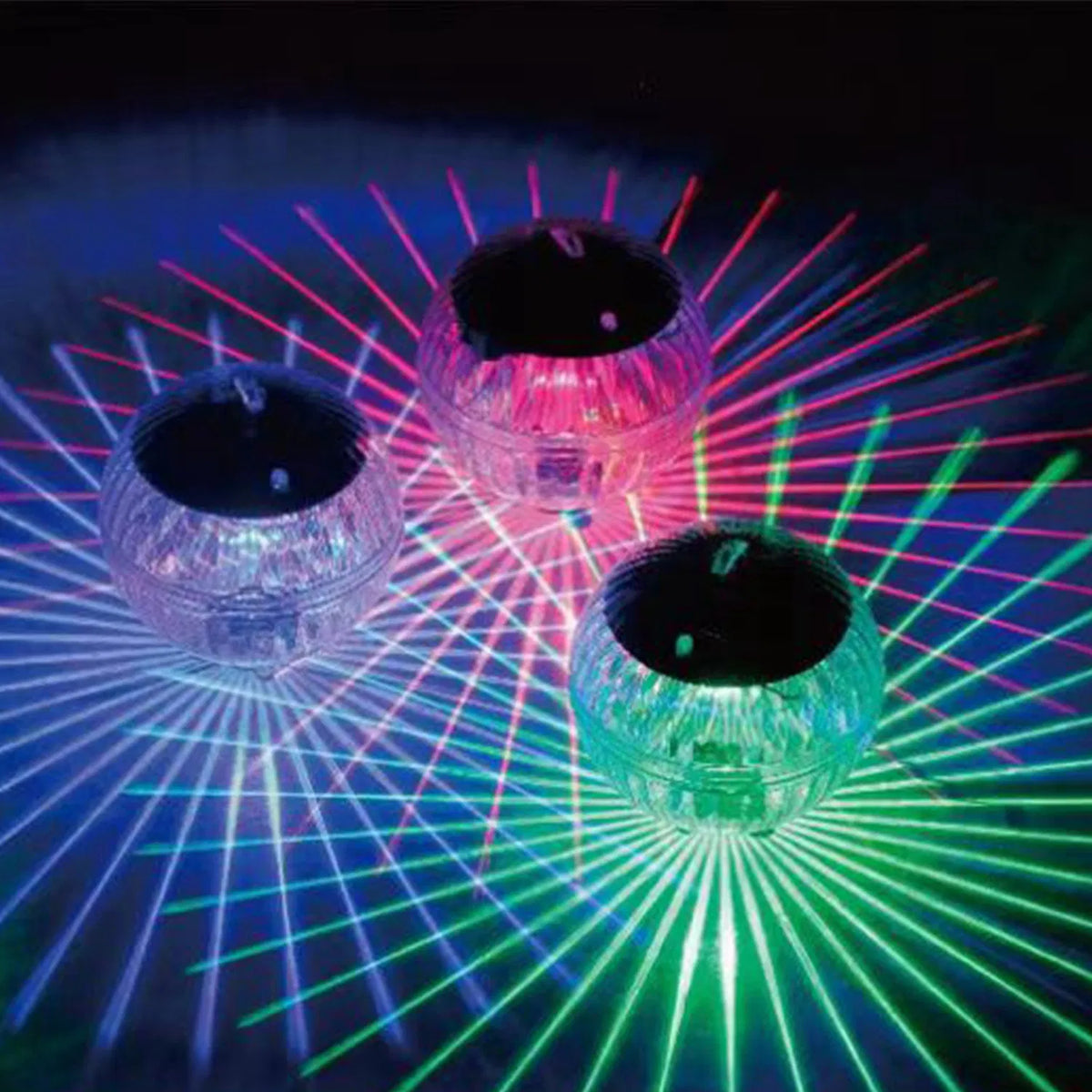Lumières flottantes solaires extérieures